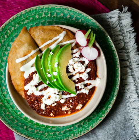 Fried Quesadillas with Roasted Chipotle Salsa