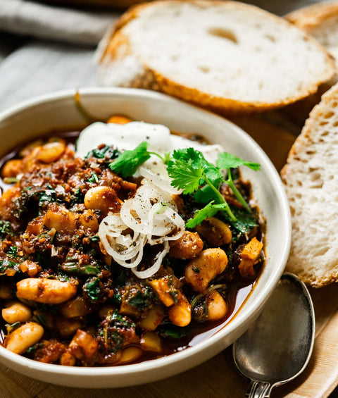 Cannellini Beans with Ancho Sauce