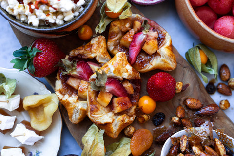Cream Cheese & Strawberry- Chipotle Jam Puffs
