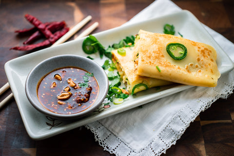 Jianbing with Salsa Macha