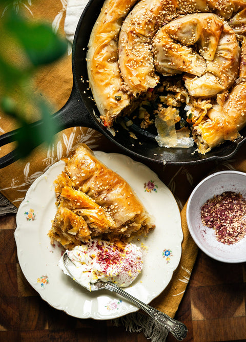 Pork Filo Swirl Pie