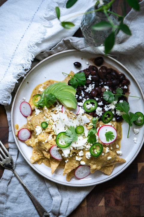 Spicy Green Chilaquiles