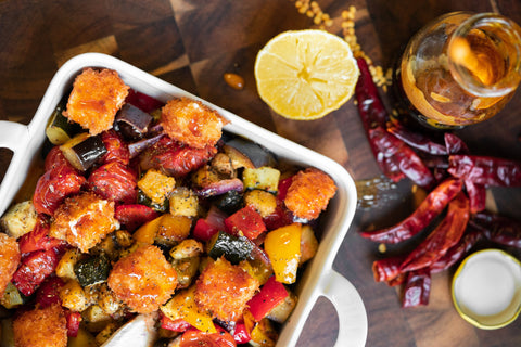 Crispy Feta with Hot Honey Salad