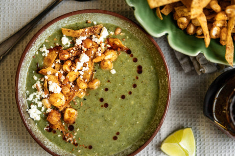 Creamy Spinach & Hominy Soup