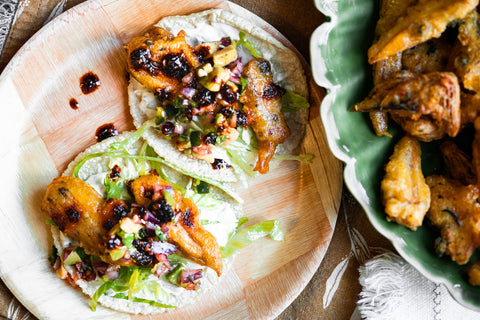 Banana Blossom Tacos - Baja Style Veggie Fish Tacos