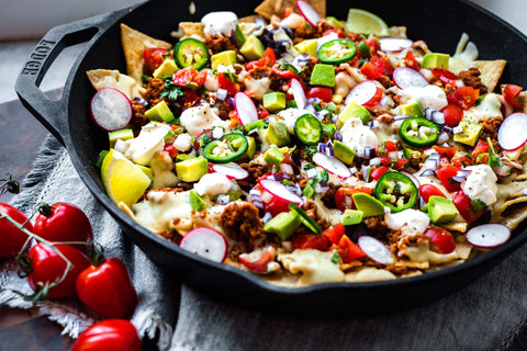 Loaded Nachos with Poblano Queso