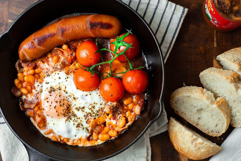 One-pan Spicy Full English Breakfast