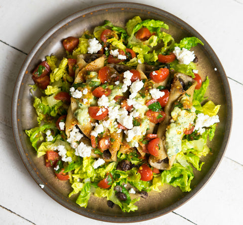 Black Beans Taquitos with Arriera Salsa