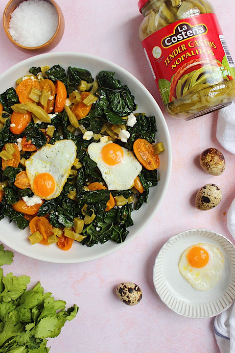 Cavolo Nero and Nopalitos Warm Salad