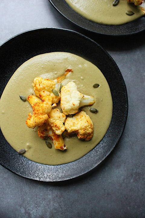 Roasted Cauliflower with Mole Verde