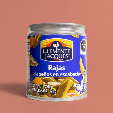 Sliced Green Jalapeno 220g -   Clemente Jaques