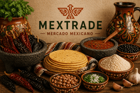Mextrade Mercado Mexicano with Mexican ingredients and traditional decor