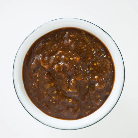 Ranchera Salsa in small dipping sauce dish.
