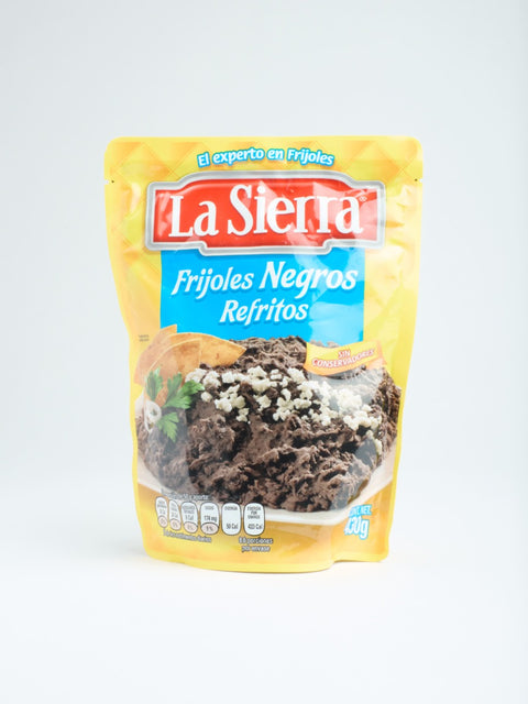 Refried Black Beans 430 Pouch - La Sierra