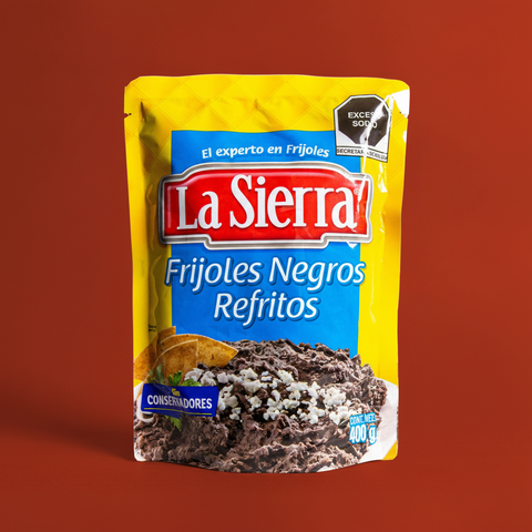 Refried Black Beans 430 Pouch - Premium Product Shot